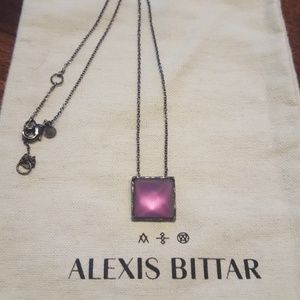 Alexis Bittar Pyramid Lucite Necklace